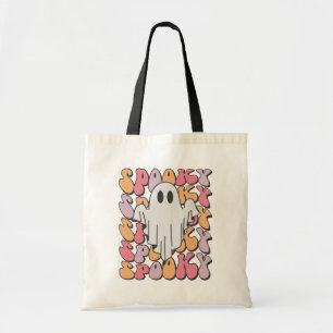Spooky Retro Ghost Tote Bag
