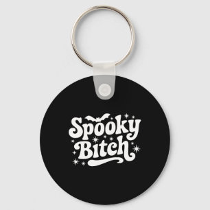Spooky Retro Halloween Witch Quote Saying Ts Gift Keychain