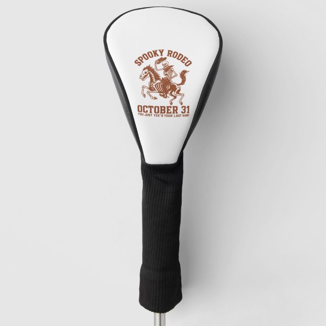 Spooky Rodeo Halloween October 31 Golf Head Cover (Front)