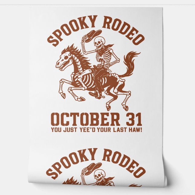 Spooky Rodeo Halloween October 31 Wallpaper (Unrolling)