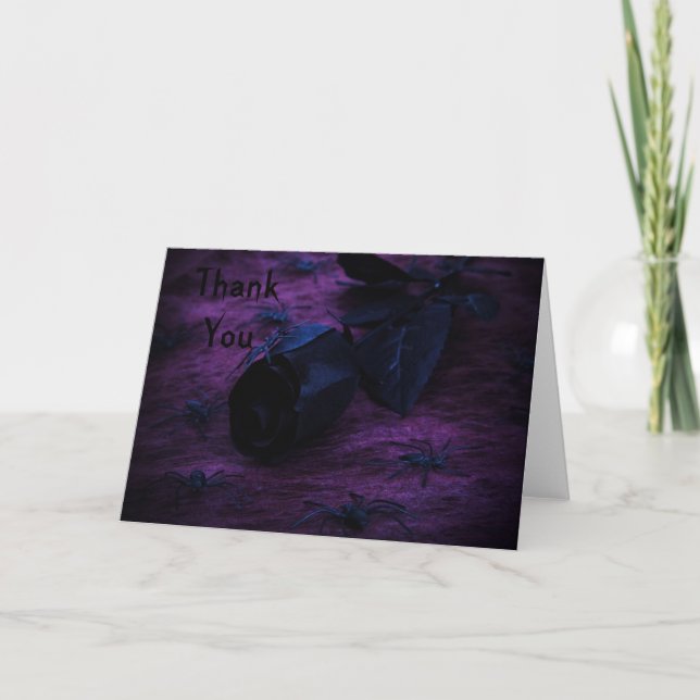 spooky rose Thank You Note Card (Front)