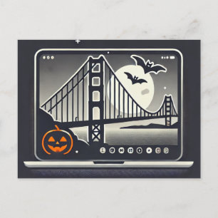 Spooky San Francisco Halloween Postcard