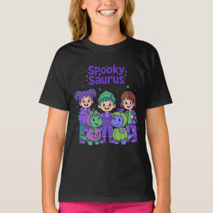 Spooky Saurus Dino Pumpkin Costume Cute Halloween  T-Shirt