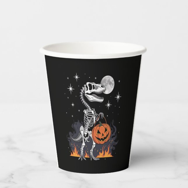 Spooky Saurus Halloween Dinosaur Paper Cups (Front)