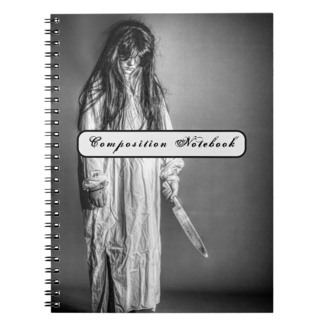 Spooky Scary Child Horror Spiral Photo Notebook (Front)