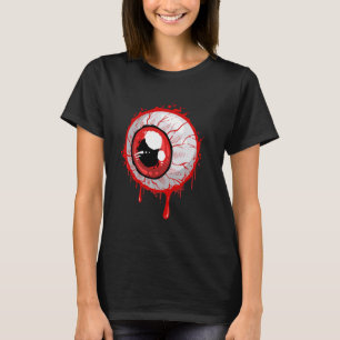 Spooky Scary Creepy Eyeball Funny Halloween Lazy C T-Shirt