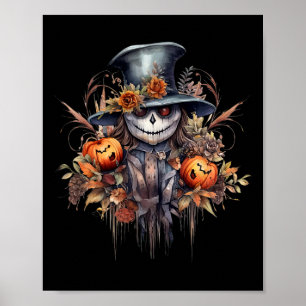 Spooky Scary Halloween Ghost Poster