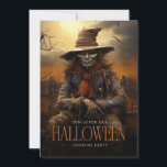 Spooky Scary Scarecrow Adult Halloween Party Invitation<br><div class="desc">Invite guests to a wickedly fun Halloween with our sinister scarecrow-themed invitation! Featuring a chilling design of an evil scarecrow against a haunting backdrop, this invitation sets the perfect tone for your spooky celebration. Customize the details to personalize your event and ensure an unforgettable gathering. Ideal for Halloween parties, haunted...</div>