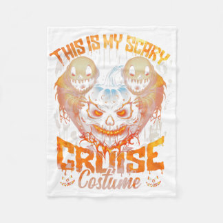 Spooky Scary Skeleton Halloween  Fleece Blanket