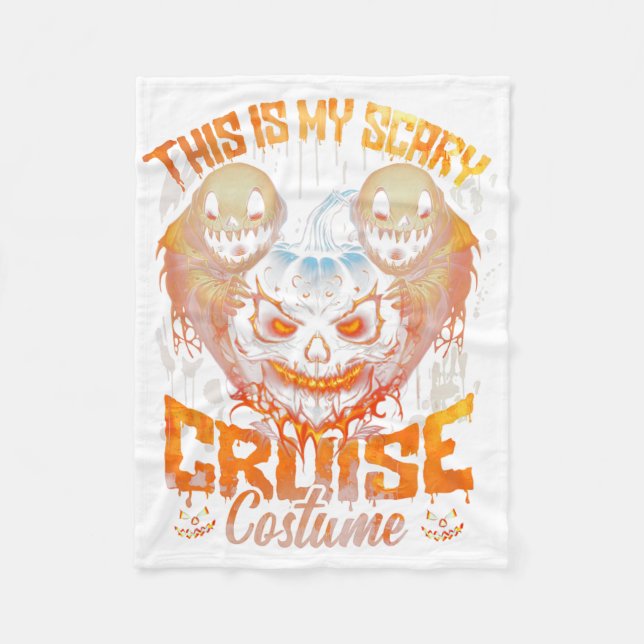 Spooky Scary Skeleton Halloween  Fleece Blanket (Front)