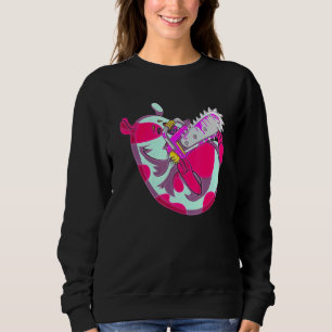 Spooky Scary Vaporwave Art Chainsaw Animal Creepy  Sweatshirt