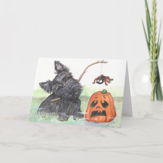 Spooky Scottie Holliday Card (Front)