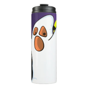 Spooky Screaming Ghost Thermal Tumbler