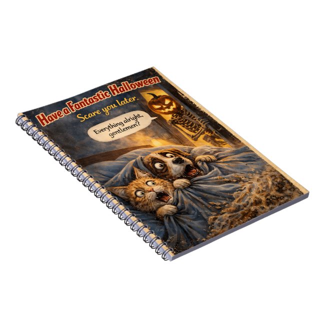 Spooky scribbles everything all right gentlemen Ha Notebook (Right Side)