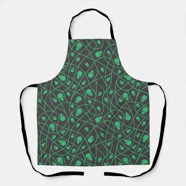 Spooky Seamless Pattern A (Style: 1) Apron (Front)