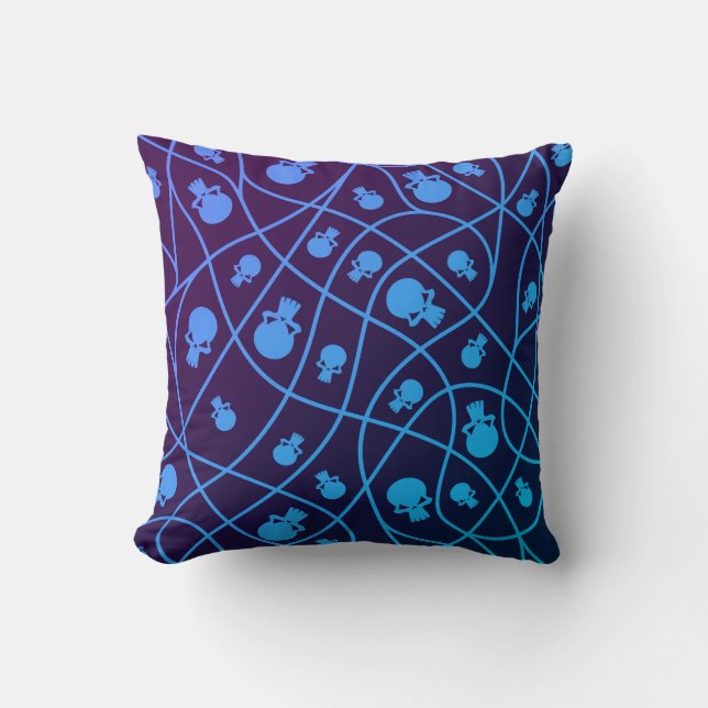 Spooky Seamless Pattern A (Style: 1) Throw Pillow (Front)