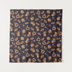 Spooky Seamless Pattern C (Style: 1) Tapestry