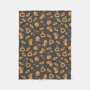 Spooky Seamless Pattern C (Style: 2) Fleece Blanket