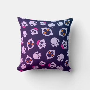 Spooky Seamless Pattern D (Style: 1) Throw Pillow