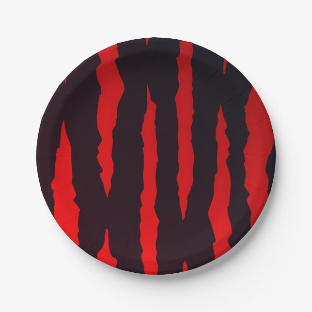 Spooky Seamless Pattern G (Style: 1) Paper Plate (Front)