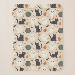 Spooky Seamless Pattern I (Style: 1) Sherpa Blanket
