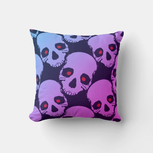 Spooky Seamless Pattern K (Style: 1) Throw Pillow (Front)
