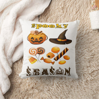 spooky season  Artwork thumbnail, Happy Halloween  Throw Pillow