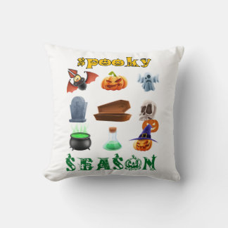 spooky season  Artwork thumbnail, Happy Halloween  Throw Pillow