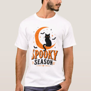 Spooky Season Black Cat Halloween T-Shirt