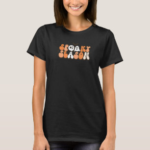 Spooky Season Boo Crew Spooky Vibes Pumkin Hallowe T-Shirt