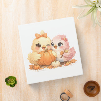 Spooky Season Cute Birds Pumpkin Binder