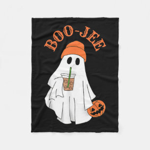 Spooky Season Cute Boujee Ghost Halloween Costume Fleece Blanket