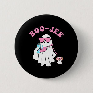 Spooky Season Cute Ghost Halloween Costume Boujee  2 Inch Round Button
