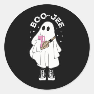 Spooky Season Cute Ghost Halloween Costume Boujee Classic Round Sticker
