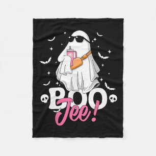 Spooky Season Cute Ghost Halloween Costume Boujee  Fleece Blanket