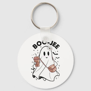 Spooky Season Cute Ghost Halloween Costume Boujee  Keychain