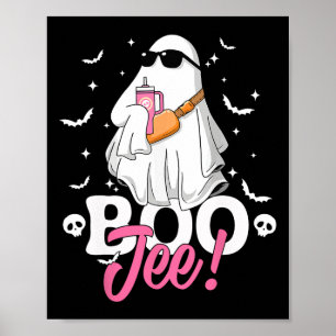 Spooky Season Cute Ghost Halloween Costume Boujee  Poster