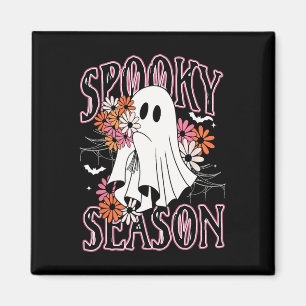 Spooky Season Cute Ghost Halloween Costume Floral  Magnet