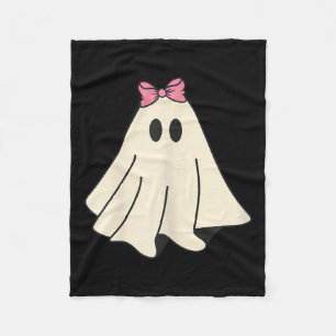 Spooky Season Cute Retro Ghost Halloween Costume Fleece Blanket