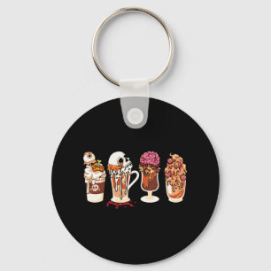 Spooky Season Fall Coffee Horror Movie And Coffee Keychain