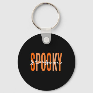 Spooky Season  Fall Pumpkin Halloween Teacher Stud Keychain