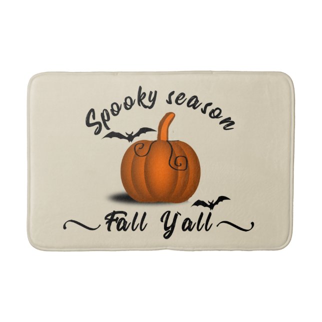 Spooky season fall yall bath mat (Front)