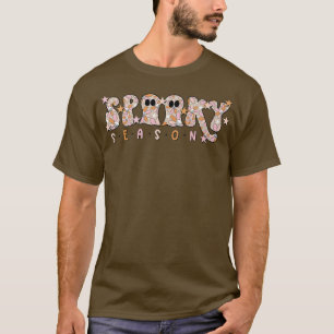 Spooky Season Floral Sugar Skull Halloween Party C T-Shirt