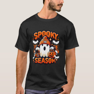 Spooky Season Funny Halloween Ghost Boo Pumpkin Co T-Shirt