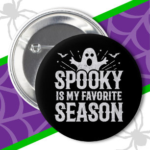 Spooky Season Ghost Bats Scary Happy Halloween 2 Inch Round Button