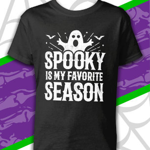Spooky Season Ghost Bats Scary Happy Halloween T-Shirt