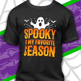 Spooky Season Ghost Bats Scary Happy Halloween T-Shirt