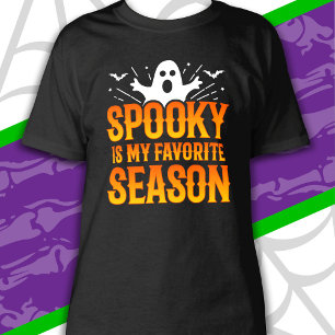 Spooky Season Ghost Bats Scary Happy Halloween T-Shirt