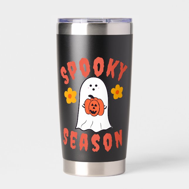 Spooky Season Ghost Insulated Tumbler (Front)