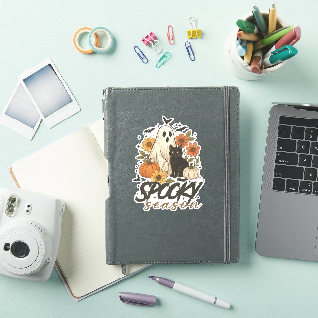 Spooky Season Ghost Retro Spooky Floral Halloween  (iPad Cover)